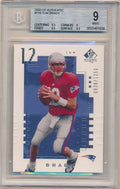 2000 SP Authentic football Tom Brady rookie card #118, PATRIOTS / BUCCANEERS