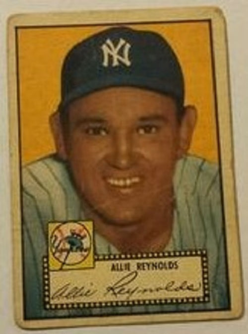 1952 Topps baseball Allie Reynolds #67, YANKEES