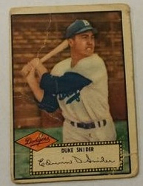 1952 Topps baseball Duke Snider #37, DODGERS (HOF)