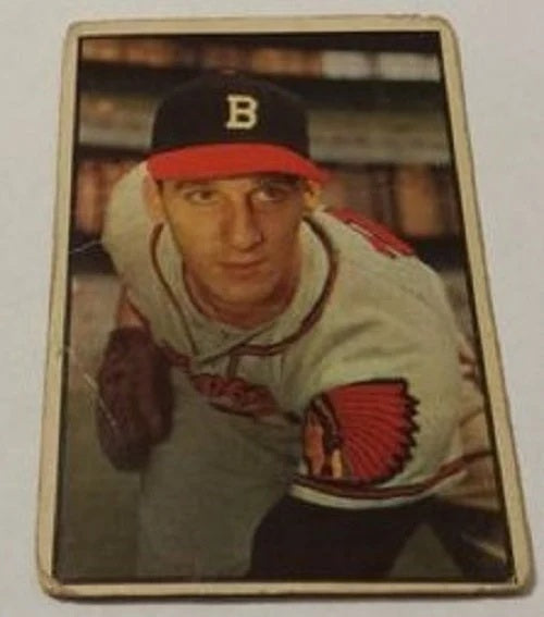 1953 Bowman Color baseball Warren Spahn #99, BRAVES (HOF)
