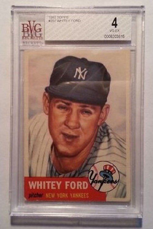 1953 Topps baseball Whitey Ford #207, YANKEES (HOF)