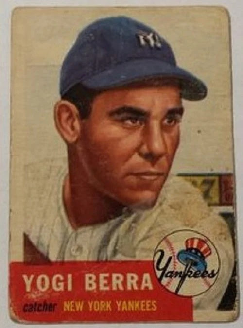 1953 Topps baseball Yogi Berra #104, YANKEES (HOF)