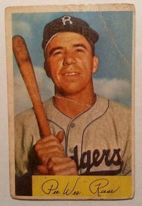 1954 Bowman baseball Pee Wee Reese #58, DODGERS, (HOF)