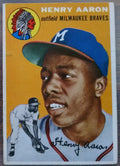1954 Topps baseball Hank Aaron rookie card #128, BRAVES (HOF)