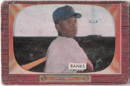1955 Bowman baseball Chicago Cubs Ernie Banks #242, CUBS (HOF)