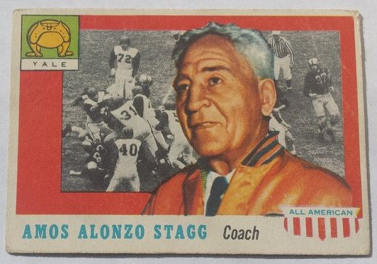 1955 Topps All American football Amos A. Stagg rookie card #38, YALE