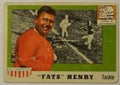 1955 Topps All American football Fats Henry rookie card #100, WASHINGTON & JEFFERSON