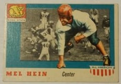 1955 Topps All American football Mel Hein rookie card #28, New York GIANTS, (HOF)