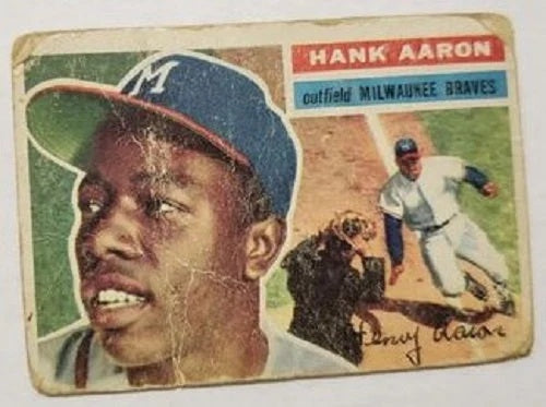 1956 Topps baseball Hank Aaron #31, BRAVES (HOF)
