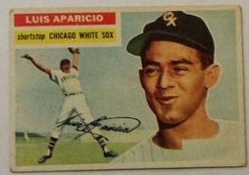 1956 Topps baseball Luis Aparicio rookie card #292, Chicago WHITE SOX (HOF)