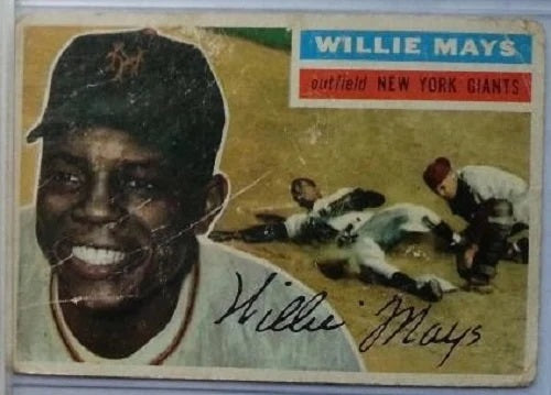 1956 Topps baseball Willie Mays #130, GIANTS / METS (HOF)