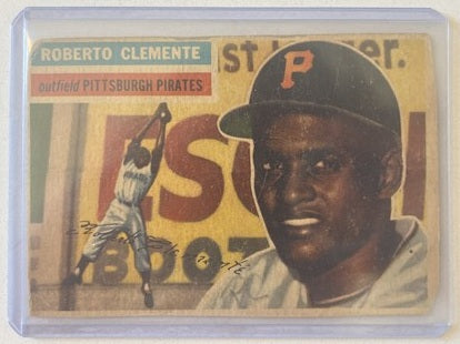1956 Topps baseball Pittsburgh Pirates Roberto Clemente #33, PIRATES (HOF)