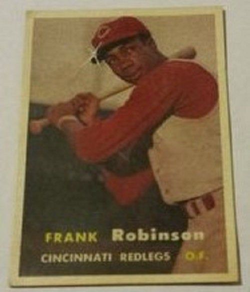 1957 Topps baseball Frank Robinson rookie card #35, REDS (HOF)