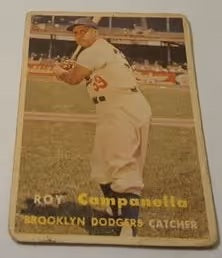 1957 Topps baseball Roy Campanella #210, DODGERS (HOF)