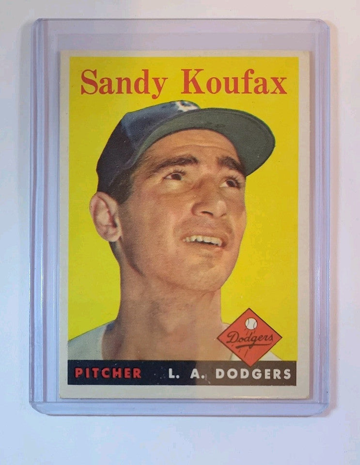 1958 Topps baseball Sandy Koufax #187, DODGERS (HOF)