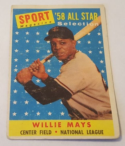 1958 Topps baseball Willie Mays #486, GIANTS / METS (HOF)