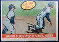 1959 Topps baseball Hank Aaron #467, BRAVES (HOF)