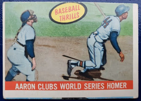 1959 Topps baseball Hank Aaron #467, BRAVES (HOF)