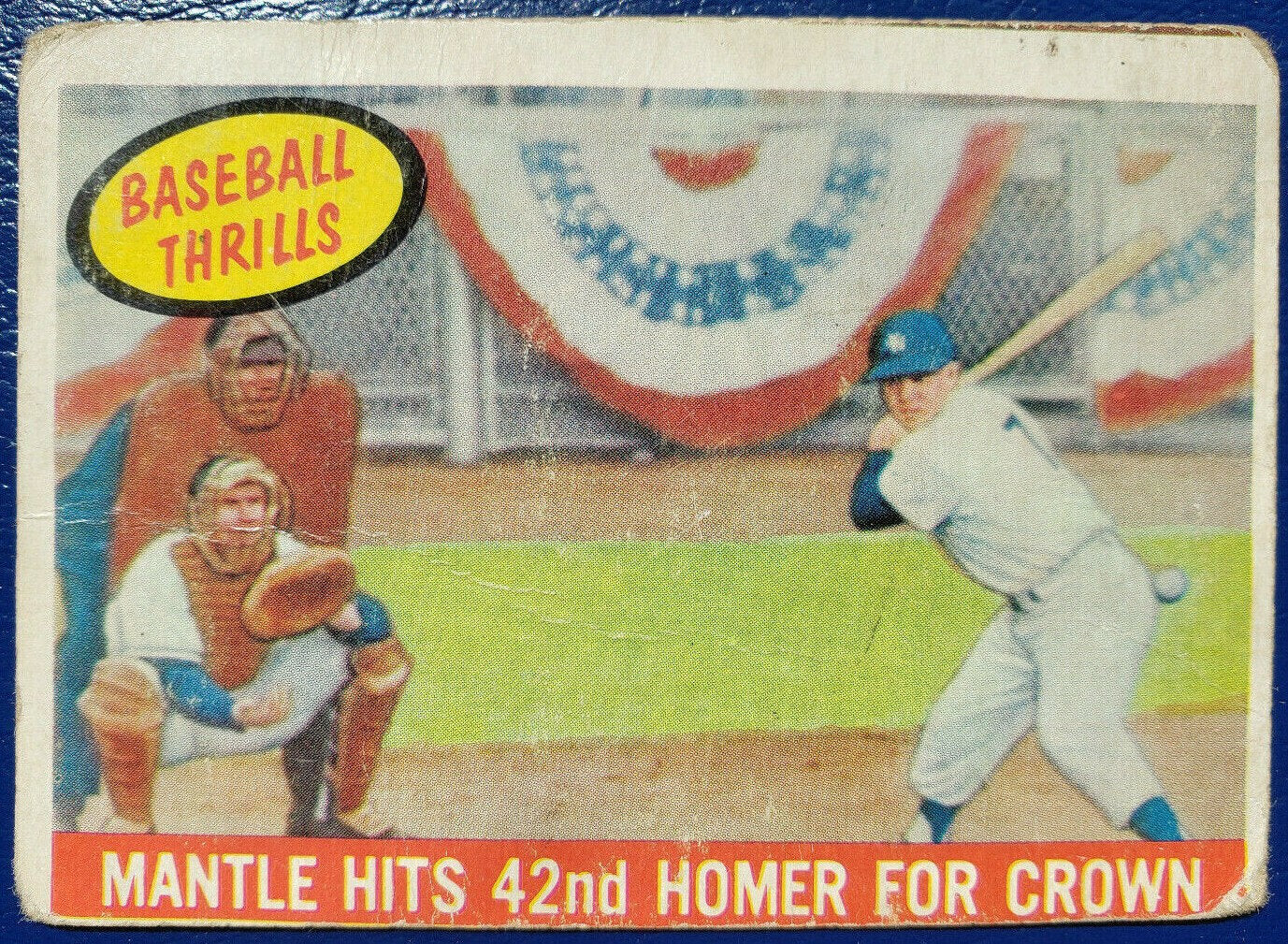 1959 Topps baseball New York Yankees Mickey Mantle #461, YANKEES (HOF)