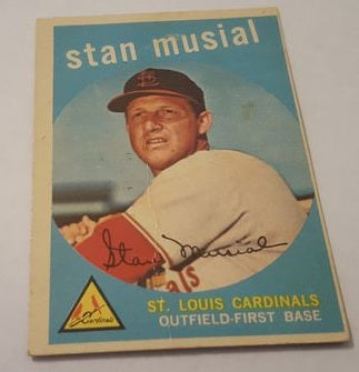1959 Topps baseball Stan Musial #150, CARDINALS (HOF)