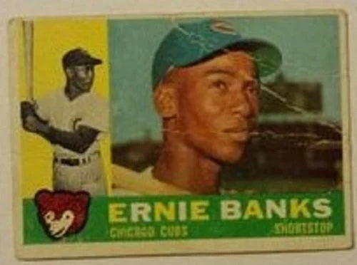 1960 Topps baseball Chicago Cubs Ernie Banks #10, CUBS (HOF)