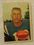 1960 Topps football Johnny Unitas #1, COLTS (HOF)