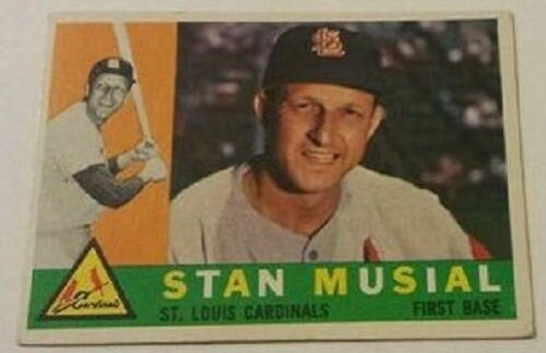 1960 Topps baseball Stan Musial #250, St. Louis CARDINALS (HOF)