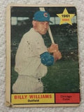 1961 Topps baseball Billy Williams rookie card #141, CUBS (HOF)