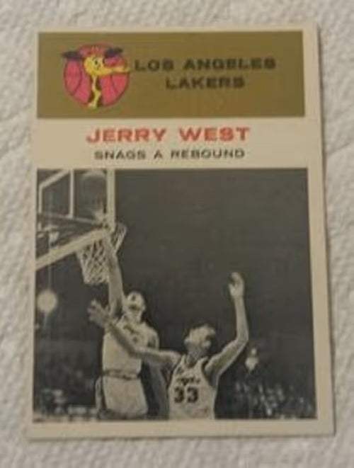 1961-62 Fleer basketball Jerry West #66, LAKERS (HOF)