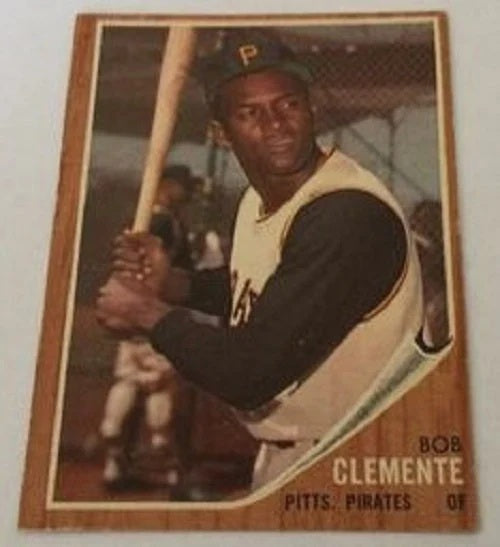 1962 Topps baseball Pittsburgh Pirates Roberto Clemente #10, PIRATES (HOF)