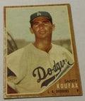 1962 Topps baseball Sandy Koufax #5, DODGERS (HOF)