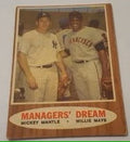 1962 Topps baseball Willie Mays & Yankees Mickey Mantle #18, YANKEES / GIANTS (HOF)