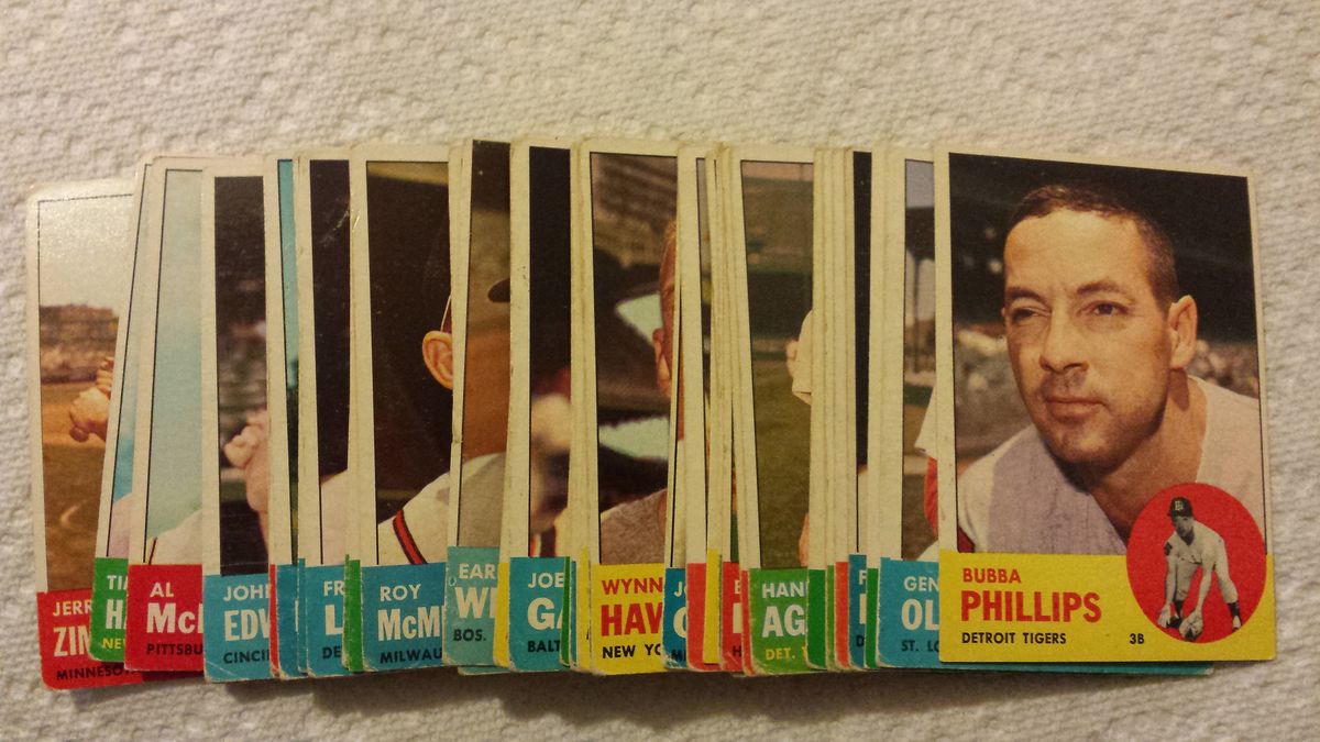 1963 Topps baseball cards, 50 card lot