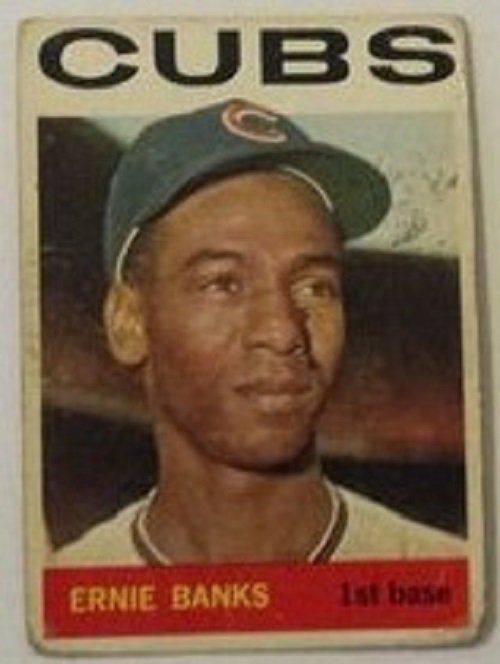 1964 Topps baseball Chicago Cubs Ernie Banks #55, CUBS (HOF)