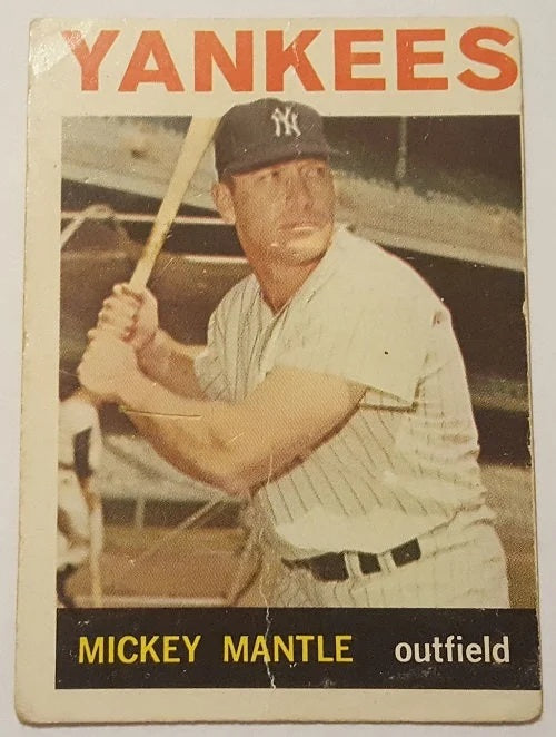 1964 Topps baseball New York Yankees Mickey Mantle #50, YANKEES (HOF)