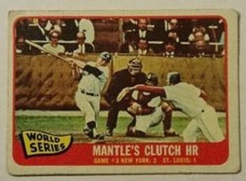 1965 Topps baseball New York Yankees Mickey Mantle #134, YANKEES (HOF)