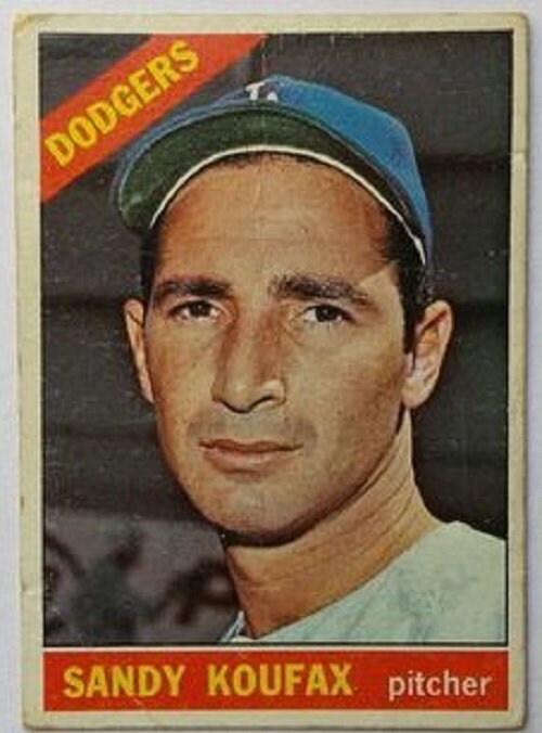 1966 Topps baseball Sandy Koufax #100, DODGERS (HOF)
