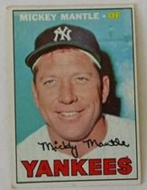 1967 Topps baseball New York Yankees Mickey Mantle #150, Yankees (HOF)