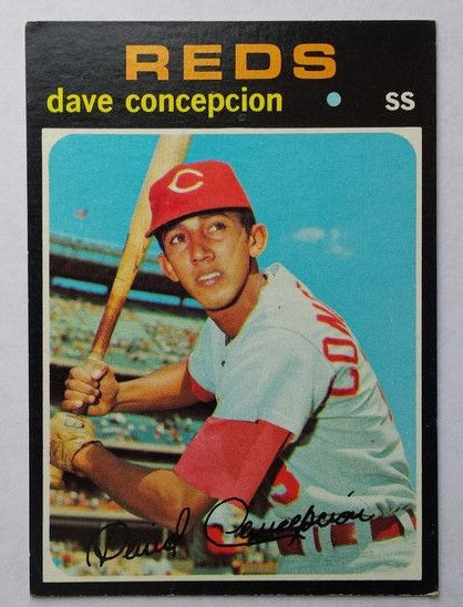 1971 Topps baseball Dave Concepcion rookie card #14, REDS