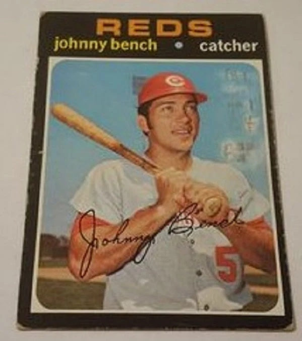 1971 Topps baseball Cincinnati Reds Johnny Bench #250, REDS (HOF)