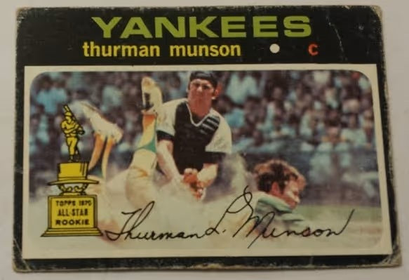 1971 Topps baseball Thurman Munson #5, NEW YORK YANKEES