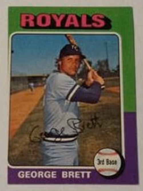 1975 Topps baseball Kansas City Royals George Brett #228, ROYALS (HOF)