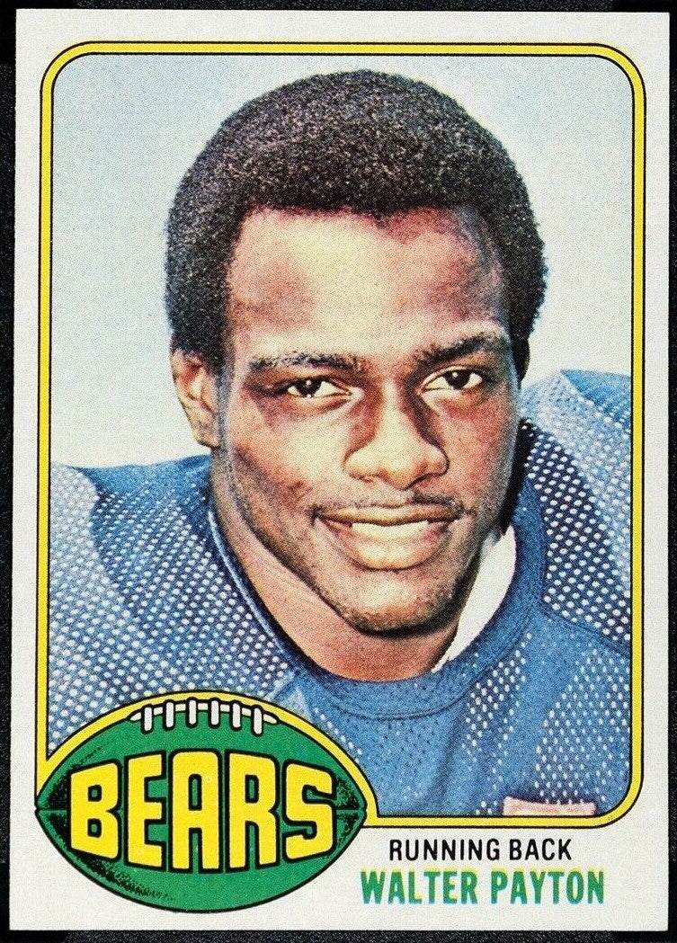 1976 Topps football Walter Payton rookie card #148, CHICAGO BEARS (HOF)