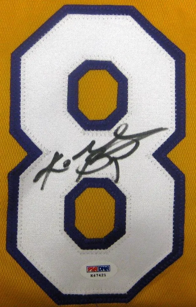 NBA basketball Los Angeles Lakers Kobe Bryant autographed jersey, LAKERS (HOF)